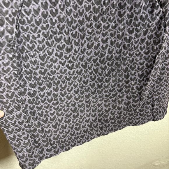 Boden Size 12R Corduroy Heart Prints Shift Mini Dress Purple Half Sleeves - Picture 6 of 9